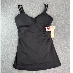 Cala Women's Black Swim Dress Tummy Control‎ Adjustable Straps Classic